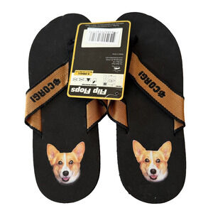 Welsh Corgi Flip Flops EXTREMELY RARE Womens 5-6 Boys 3-4 Dog